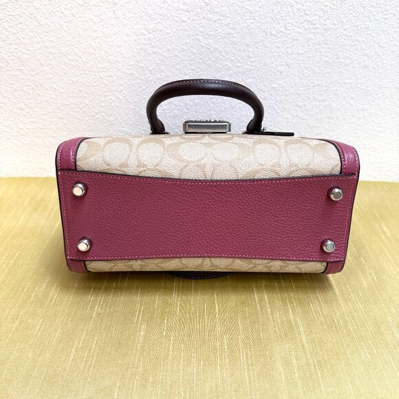 Coach Grace Carryall CJ634 Colorblock Sign Canvas Raspberry/Multi, Xbody - NWOT - Picture 7 of 13